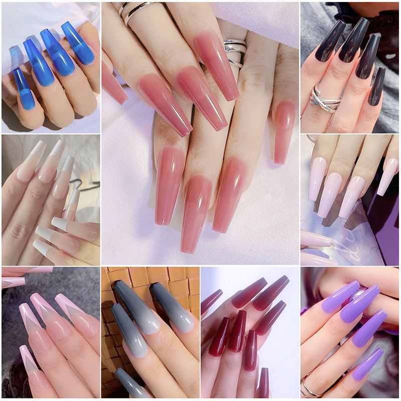 Customizable Multicolor Fake Nails - 96 Count for Endless Creativity