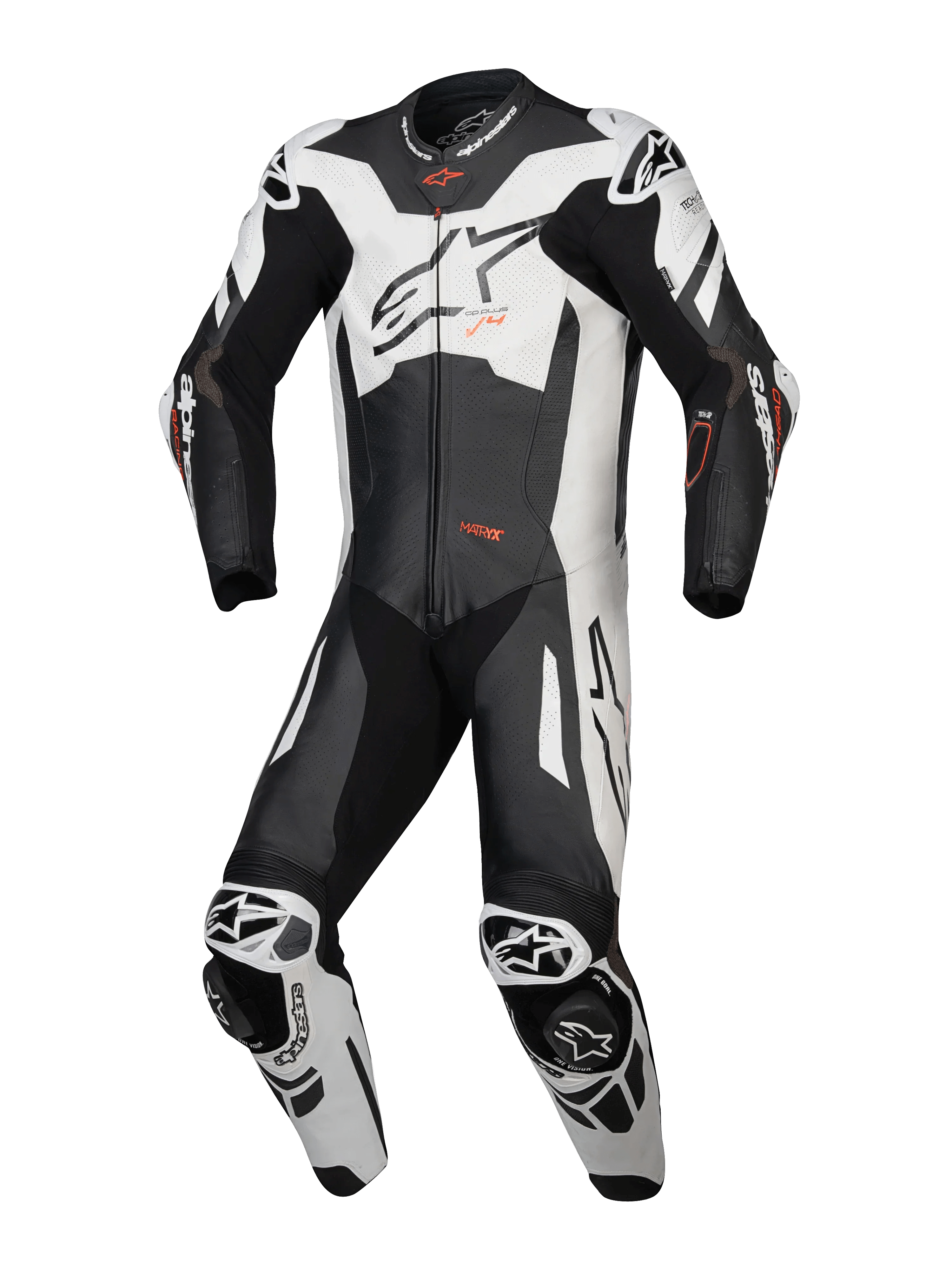 Gp Plus V4 Sprint 1-Piece Leather Suit - XXXL, Black / White