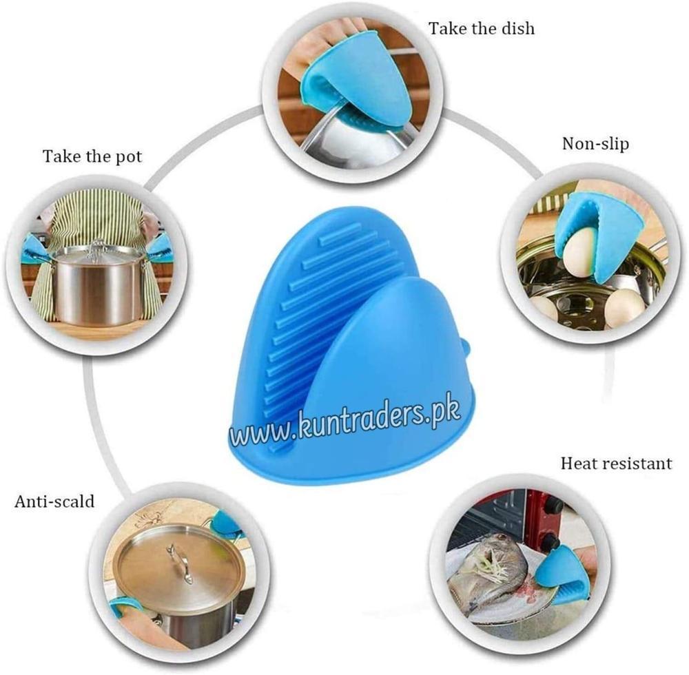Multicolor Silicone Pot Holders - Set of 2 for Stylish and Heat-Resistant Kitchen Use