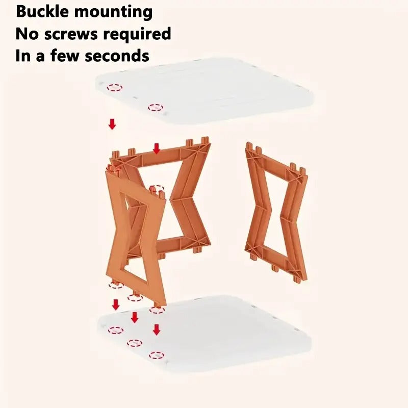 6 Floor Shoe Rack - 6 Tier Shoe Rack - Shoe Rack- Unique X Design Shoe Rack- High Quality - Without Box - Blue